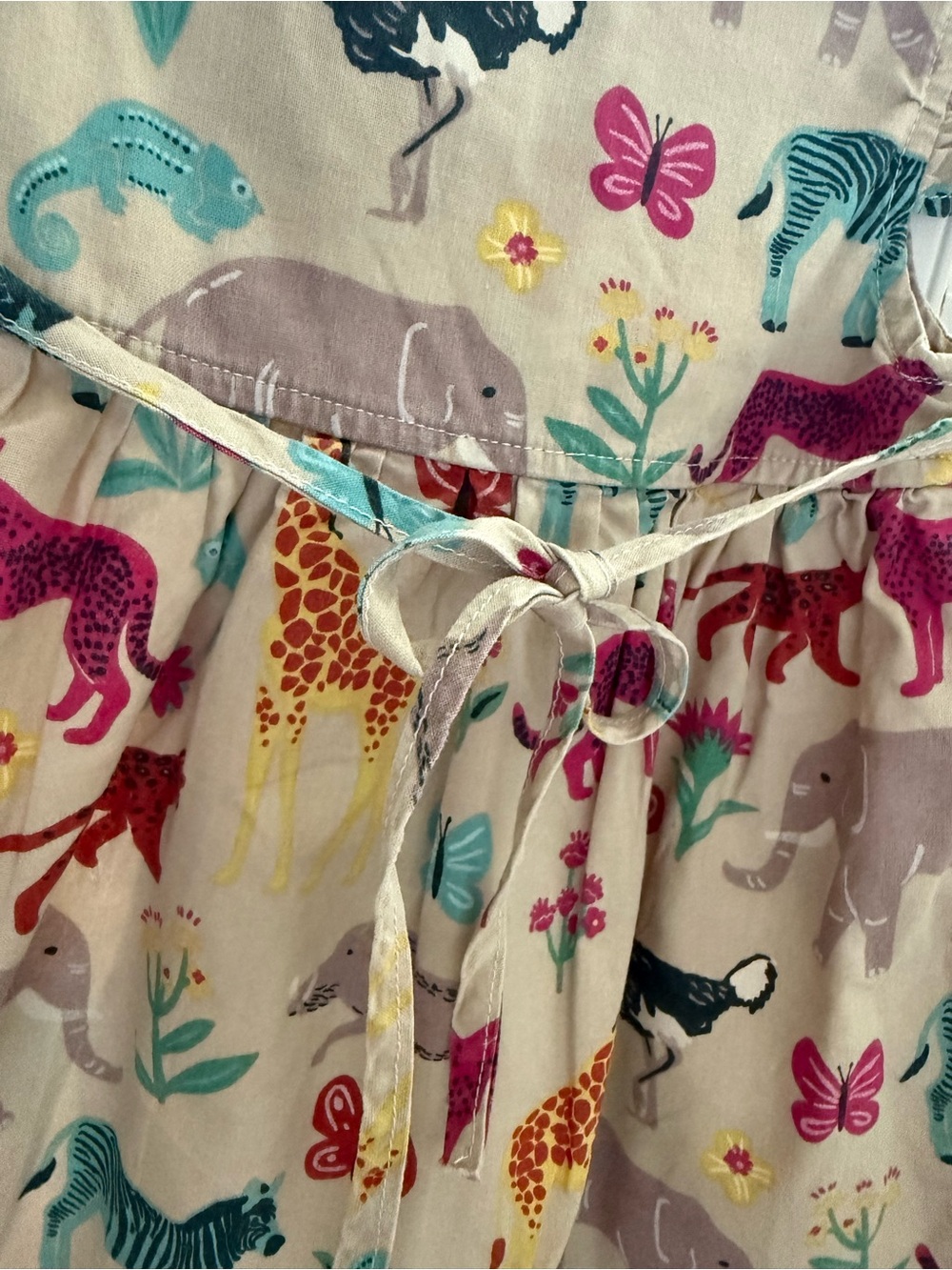African Safari Animal Print Dress | 6–12 Months | 100% Cotton - Picture 9 of 10
